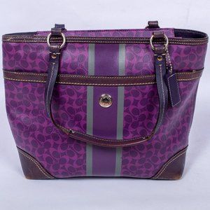Coach Signature Amethyst Purple Tote